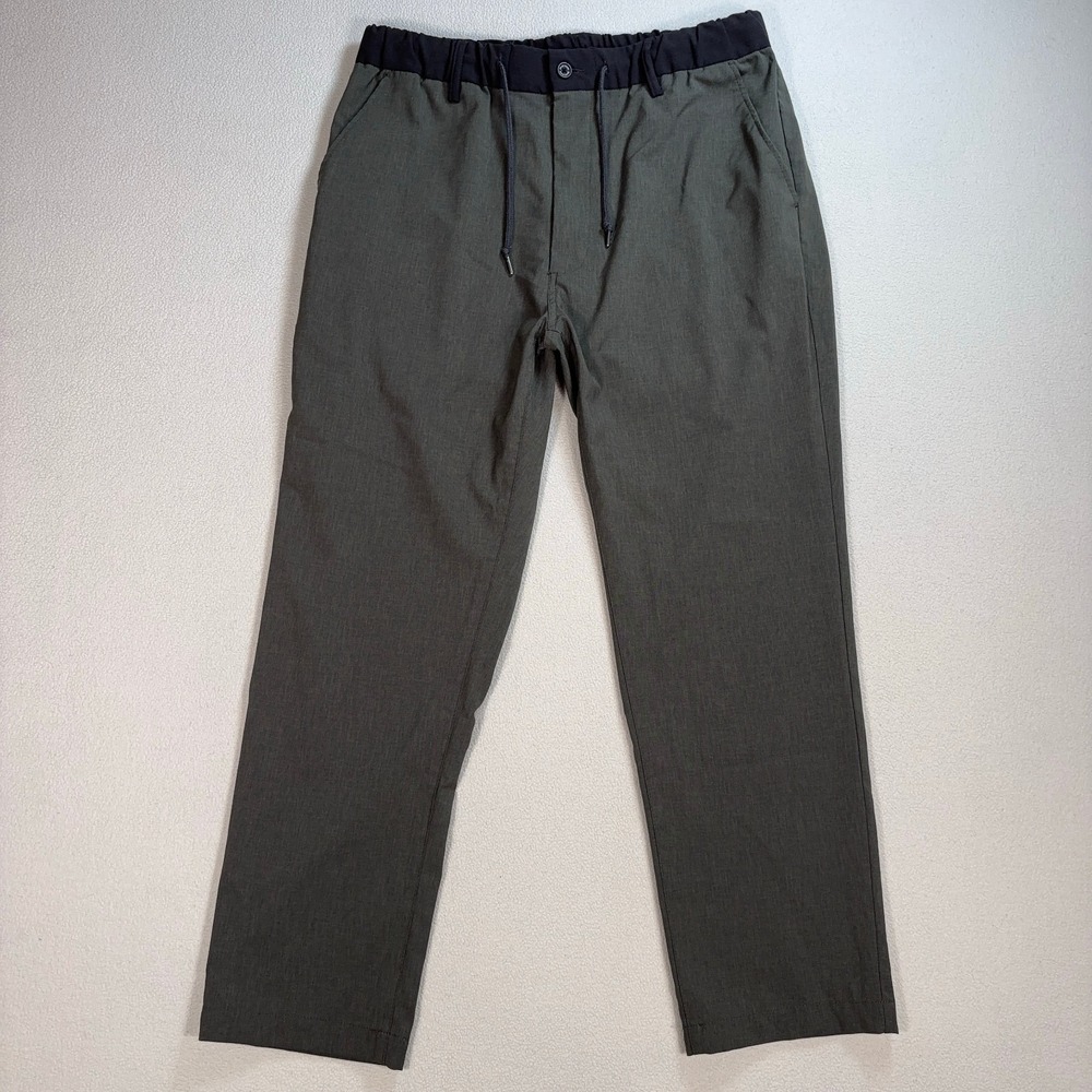 Beams Heart Polytro Easy Pants Men's L Olive‎ Green Tapered Drawstring Japanese